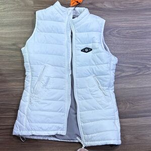 Women's Quilted White Vest